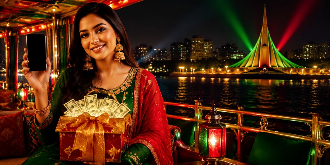 বাংলাদেশের মোবাইল ক্যাসিনো ইদ উৎসব দৃশ্য যেখানে খেলোয়াড়রা উপভোগ করছে